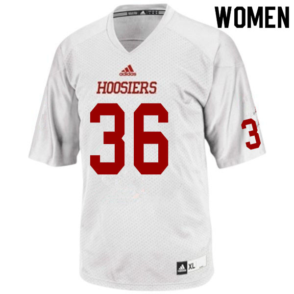 Women #36 Chris Childers Indiana Hoosiers College Football Jerseys Sale-White